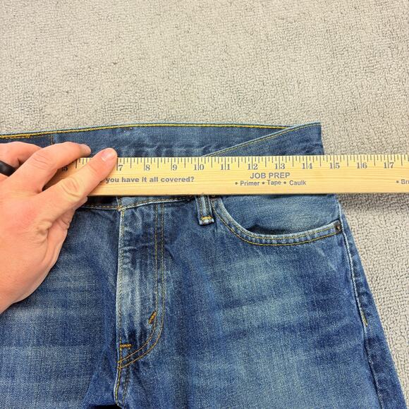 Levis 514 Jeans Mens 30x32 Blue Denim Straight Leg Stretch Mid-Rise Preppy Dark - Picture 7 of 8